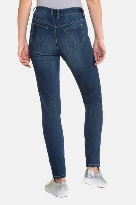 Jeans Julia, Saum-Zierband, schmale 5-Pocket-Form