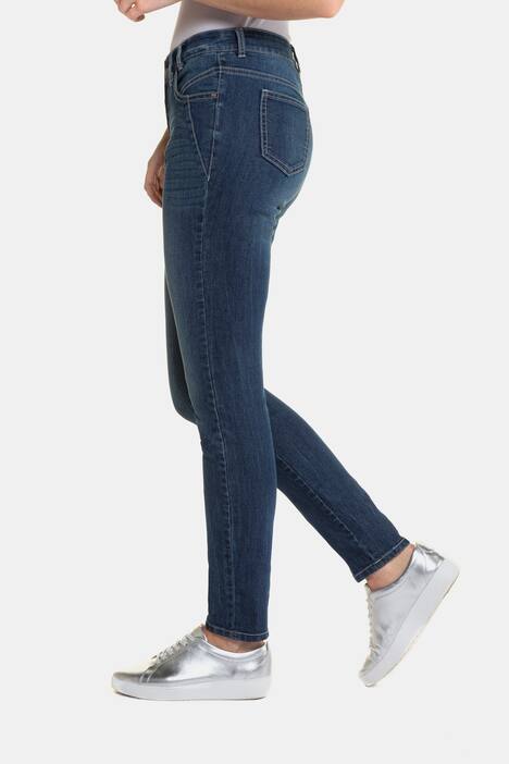 Jeans Julia, Saum-Zierband, schmale 5-Pocket-Form