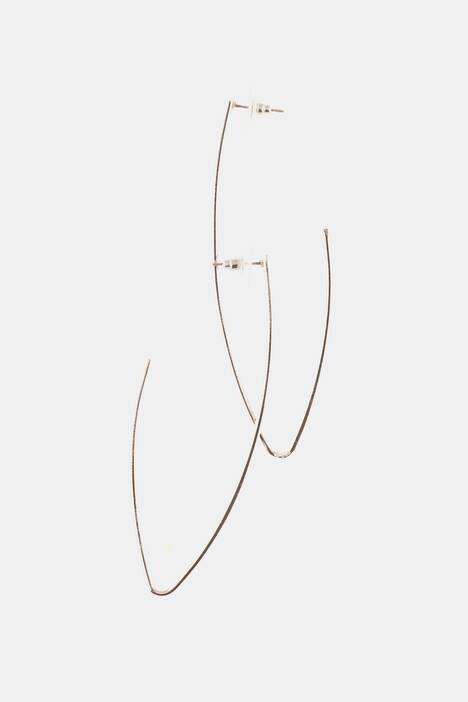 earrings, silver creoles