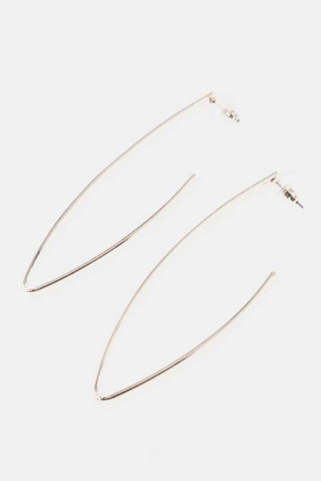 earrings, silver creoles