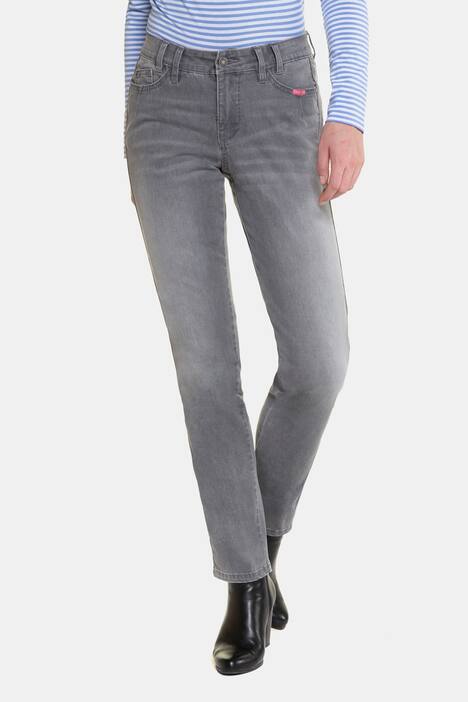 Jeans Tina, Stick-Galonstreifen, gerade 5-Pocket-Form