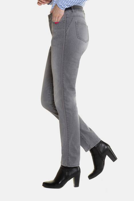 Jeans Tina, Stick-Galonstreifen, gerade 5-Pocket-Form