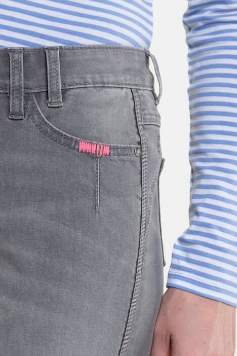 Jeans Tina, Stick-Galonstreifen, gerade 5-Pocket-Form
