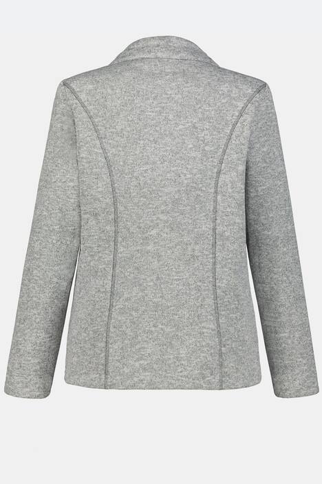 Strickfleece-Jacke, Stehkragen, Zipper