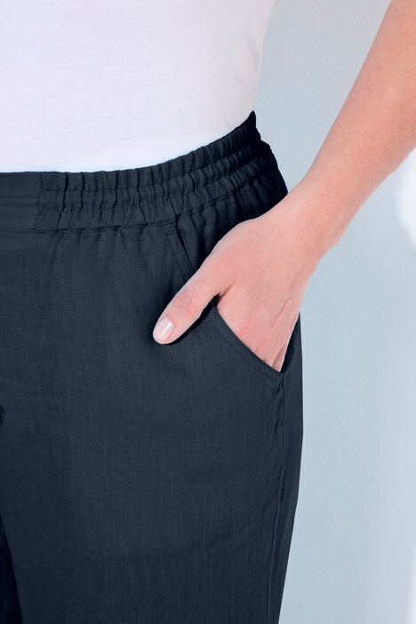 Drawstring Elastic Waist Mary Fit Linen Pants