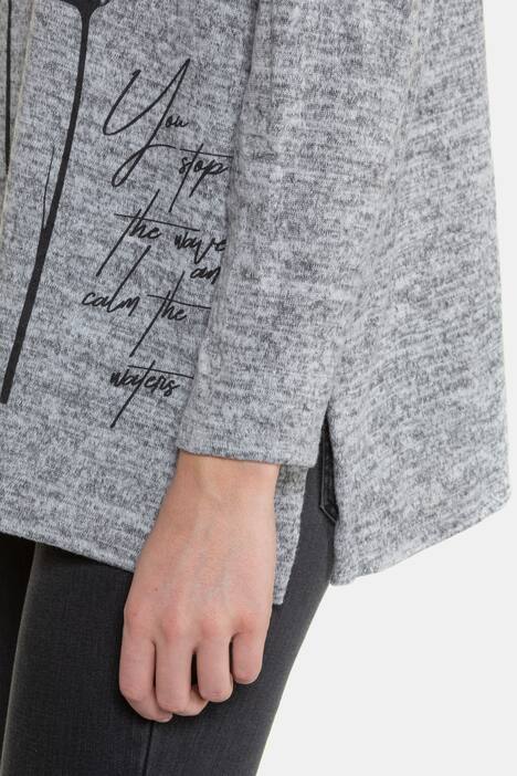 Sweatshirt, große Blüte, Langarm