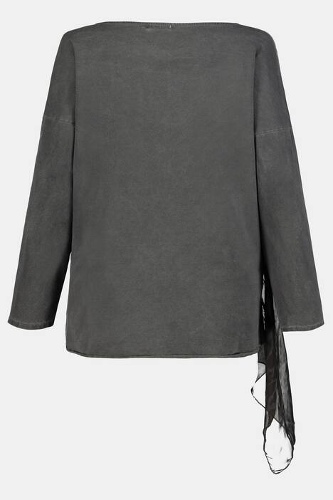 Sweatshirt, Patch-Look, Zipfelsaum, Langarm
