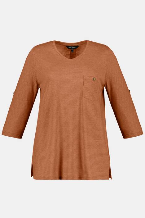 Shirt, fein geringelt, Classic, Rücken-Knopfleiste