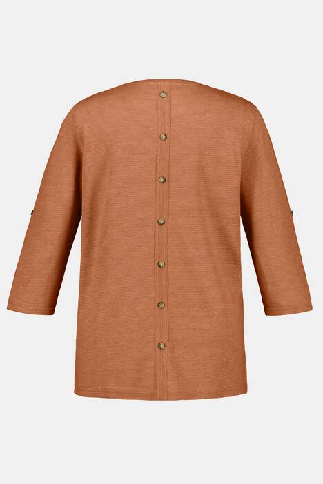 Shirt, fein geringelt, Classic, Rücken-Knopfleiste