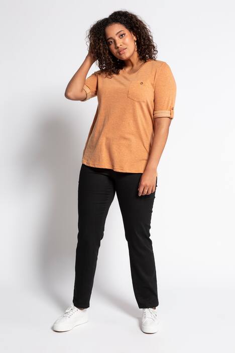 Shirt, fein geringelt, Classic, Rücken-Knopfleiste