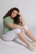 capri legging, kantbandje opzij, biologisch katoen