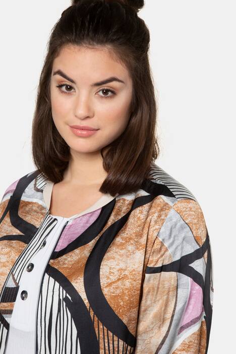Blouson, grafisch gemustert, Zipper