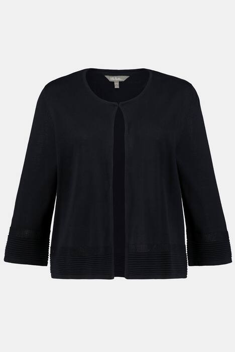 Decorative Hem Round Neck Knit Bolero