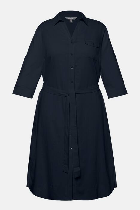 Linen Blend Shirt Dress