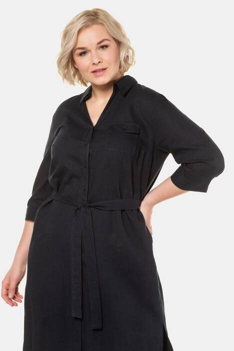 Linen Blend Shirt Dress