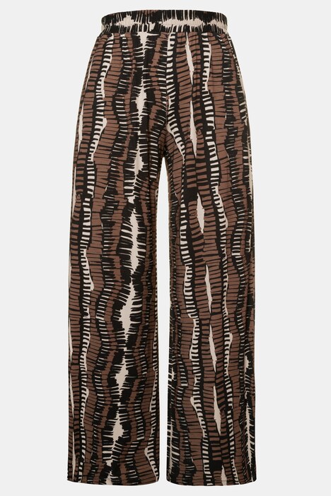 Jerseyhose Mary, Safari-Muster, weites Bein, Viskose