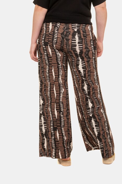 Jerseyhose Mary, Safari-Muster, weites Bein, Viskose