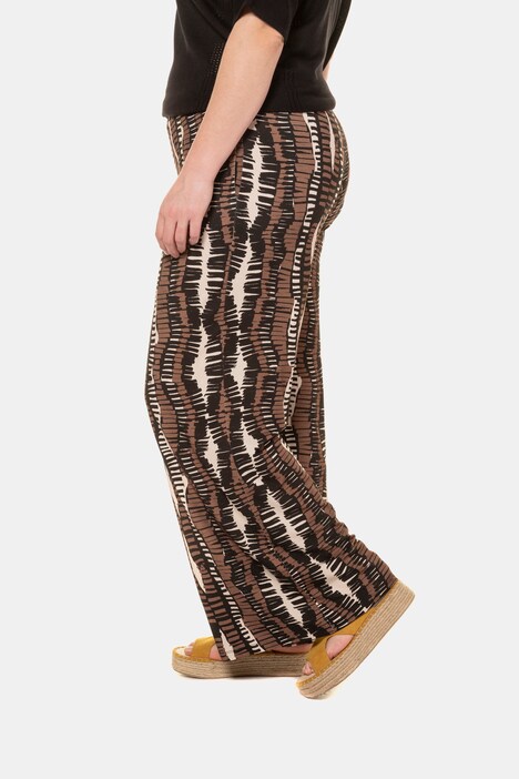 Jerseyhose Mary, Safari-Muster, weites Bein, Viskose