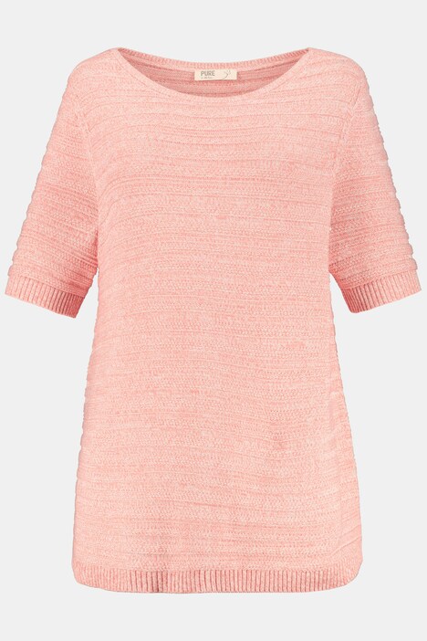 Pullover, Strickmuster, Halbarm, Biobaumwolle