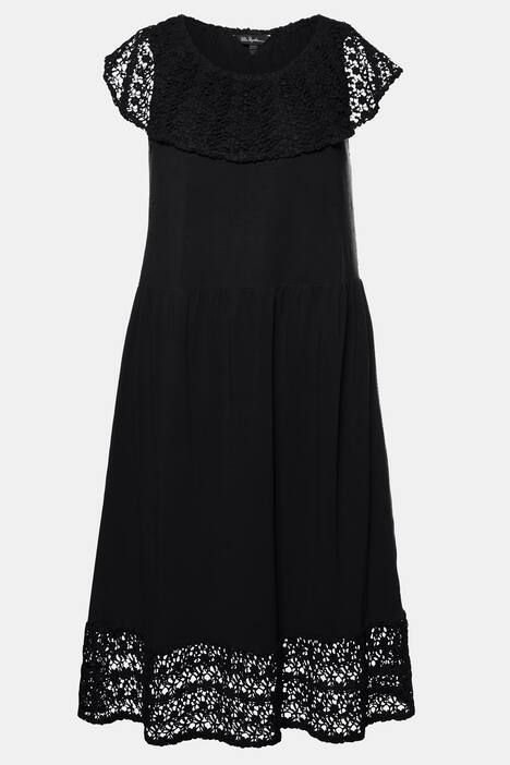 Lace Off The Shoulder Knit Tank Dress