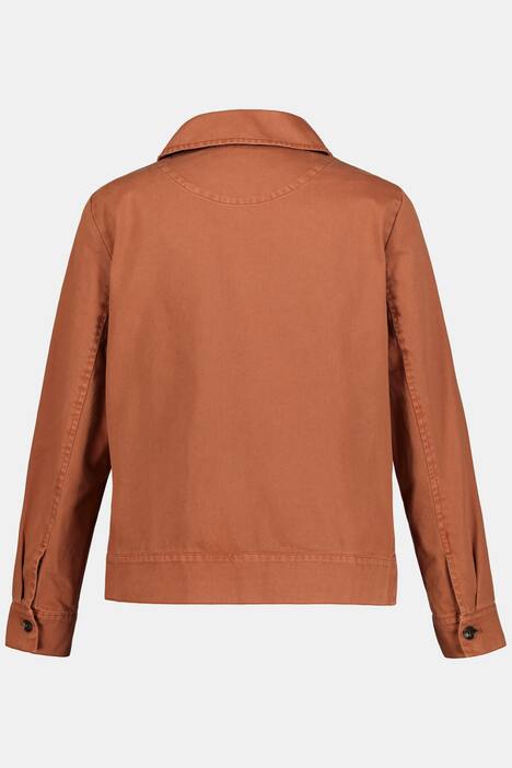 Colored Button Front Cotton Denim Jacket