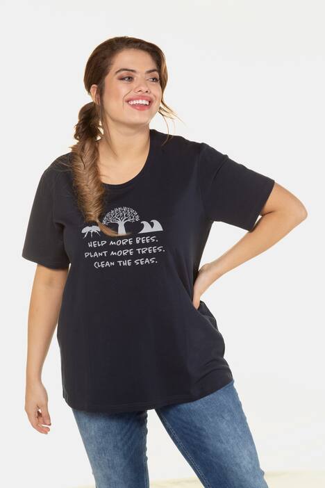 T-shirt, tekstmotief, relaxed, biologisch katoen