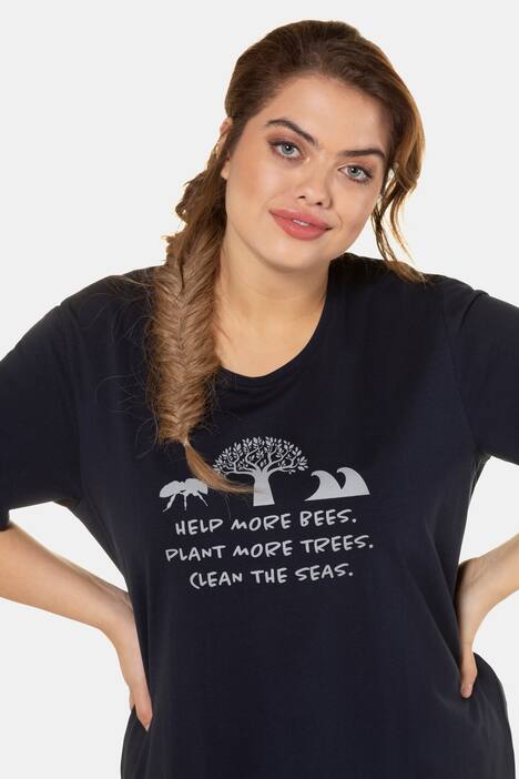 T-shirt, tekstmotief, relaxed, biologisch katoen