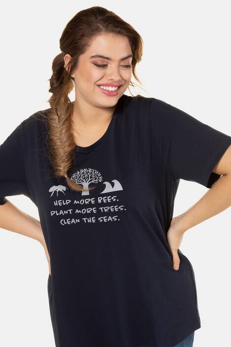 T-shirt, tekstmotief, relaxed, biologisch katoen