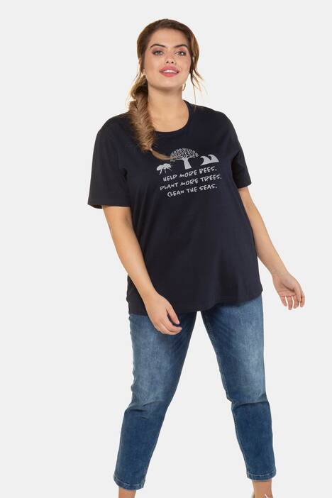 T-shirt, tekstmotief, relaxed, biologisch katoen