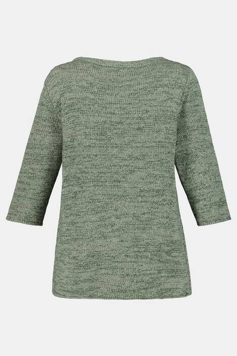 Pullover, weiches Bändchengarn, 3/4-Ärmel