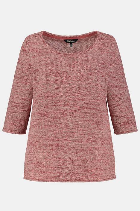 Pullover, weiches Bändchengarn, 3/4-Ärmel