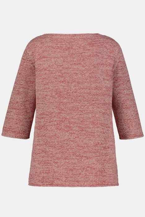 Pullover, weiches Bändchengarn, 3/4-Ärmel