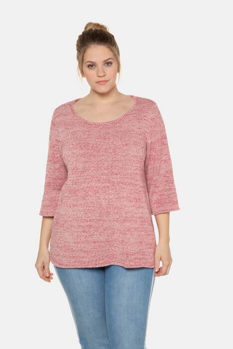Pullover, weiches Bändchengarn, 3/4-Ärmel