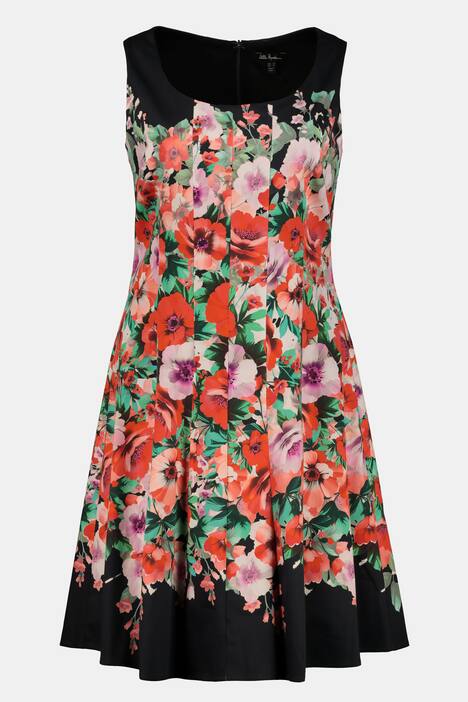 Kleid, Blütenmuster, ärmellos, Jersey-Unterkleid