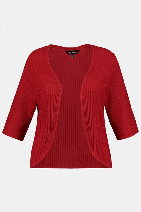Bolero, Ajourstrick, offene Form, Halbarm