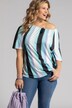 T-shirt, ligne A, dégradé de rayures
