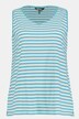 Top a righe con scollatura a V senza maniche