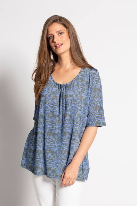 Slinkyshirt, Zebradruck, A-Line, Zierfalten, selection