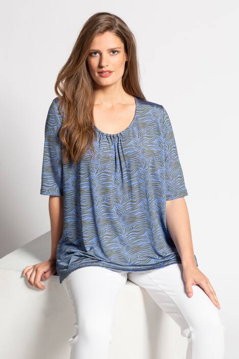 Slinkyshirt, Zebradruck, A-Line, Zierfalten, selection