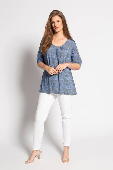 Slinkyshirt, Zebradruck, A-Line, Zierfalten, selection