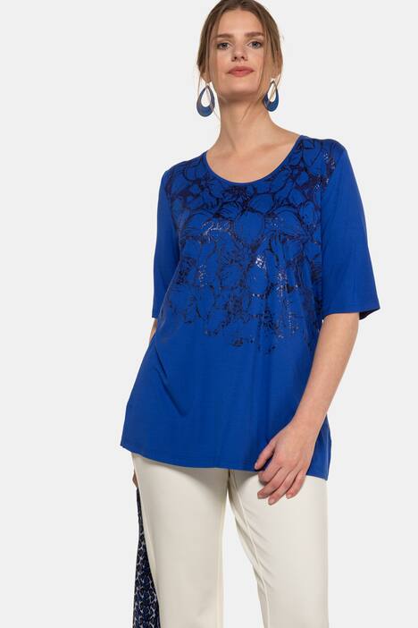 T-Shirt, glänzendes Blüten-Design, Classic, selection