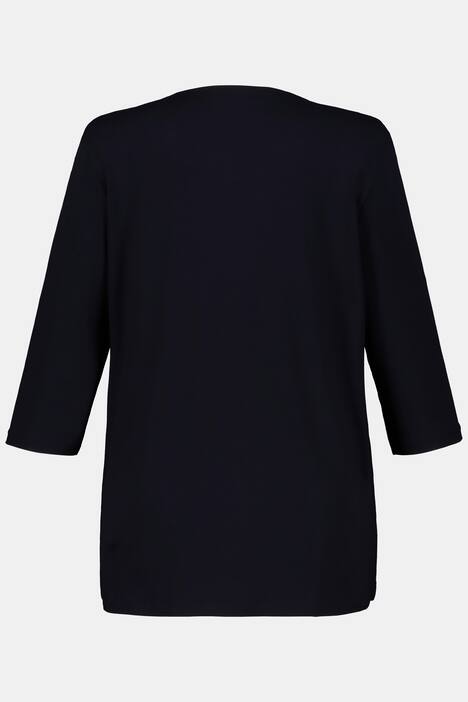 Beaded V-Neck Stretch Knit Top