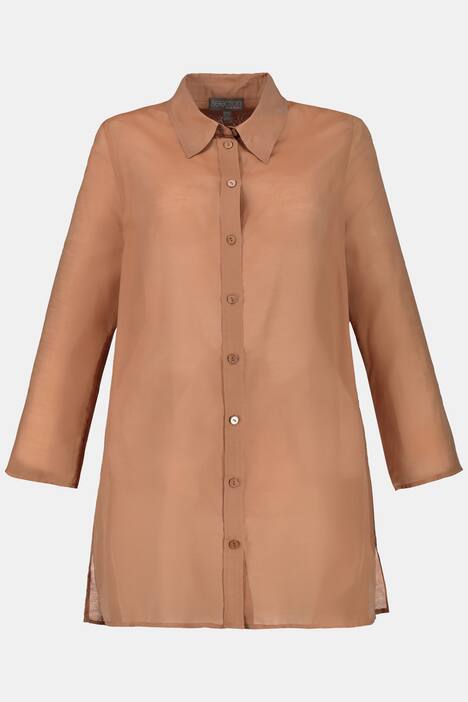 Longbluse, transparent, Trompetenärmel, selection