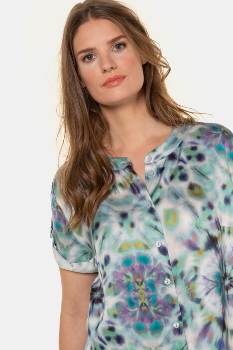 Satinbluse, Batik-Design, Krempelriegel, selection
