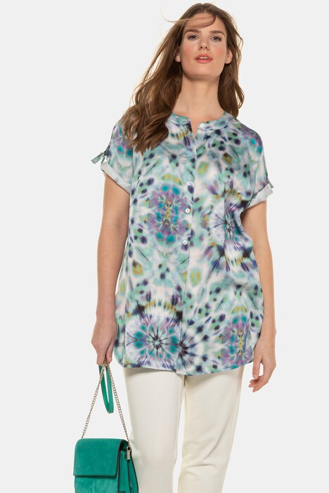 Satinbluse, Batik-Design, Krempelriegel, selection