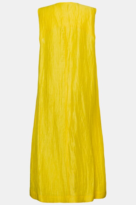 Crinkle Linen Blend Zip Front Tank Dress