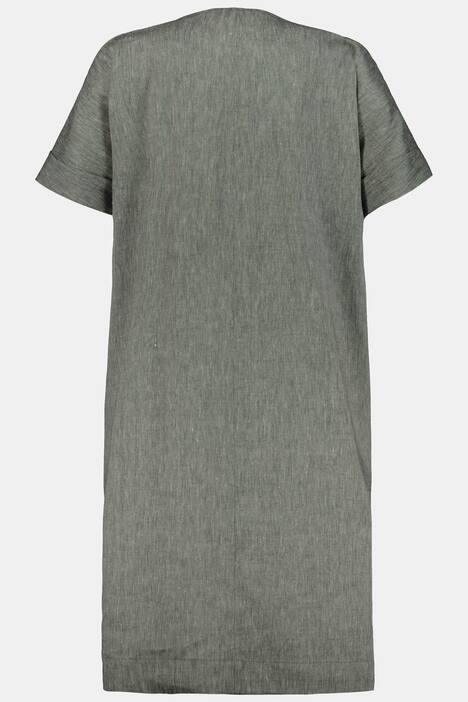 Leinenstretch-Kleid, Oversized, Halbarm, selection