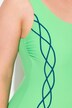 Costume da bagno senza coppe con bordura e fascia sotto il seno