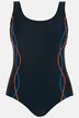 Maillot de bain sans bonnets souples, bande sous la poitrine et passepoils