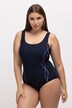 Maillot de bain sans bonnets souples, bande sous la poitrine et passepoils